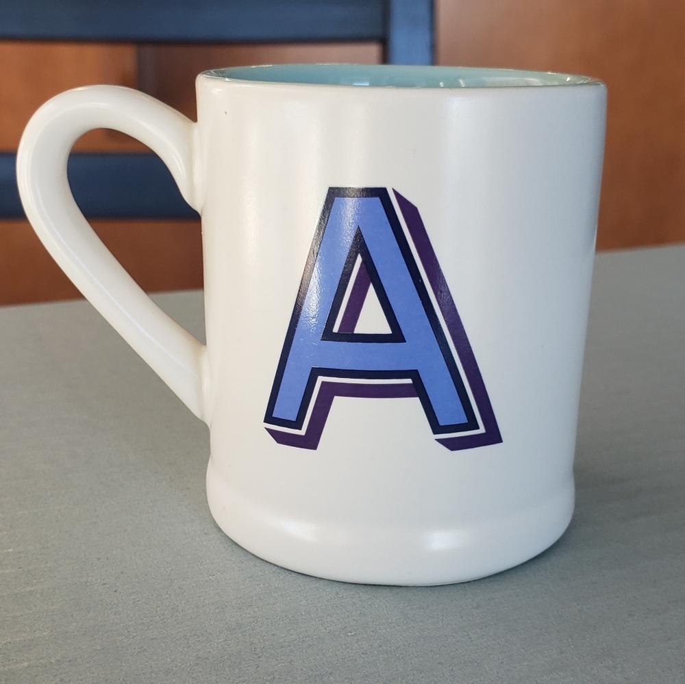 *STOCKING STUFFER* Indigo Monogram "A" Esspresso Mug